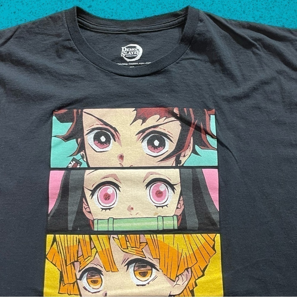 Demon Slayer anime rap style t shirt fits men’s XL - Picture 5 of 6